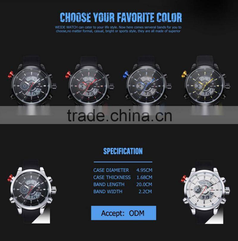 WEIDE Sport Band Watch Wrist Watch Collection PU Wholesale Price Men Watch Alibaba Express