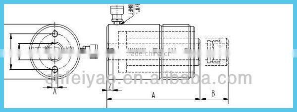 RCH-120 10tons single acting hollow hydraulic jacks