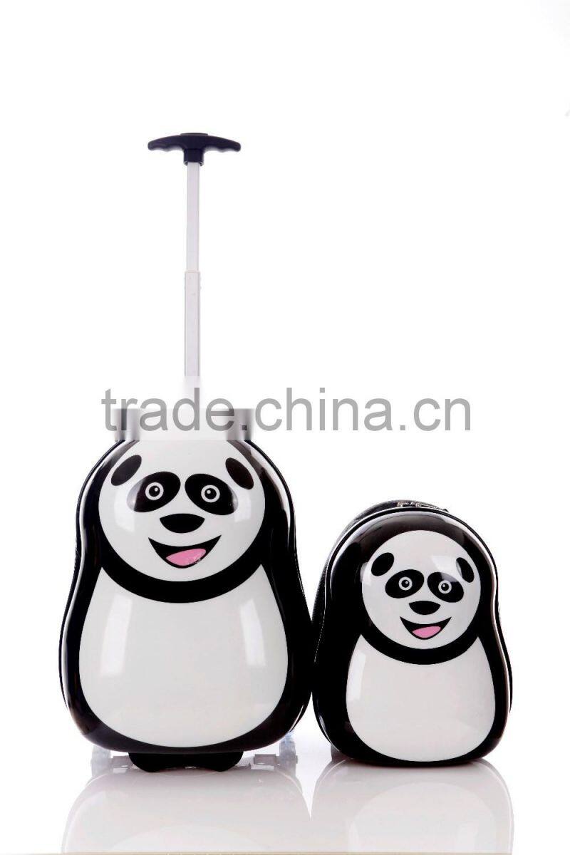 PC+ABS Hard Shell Cute Cartoon Crocodile Design Kids Travel Bags And Suitcase