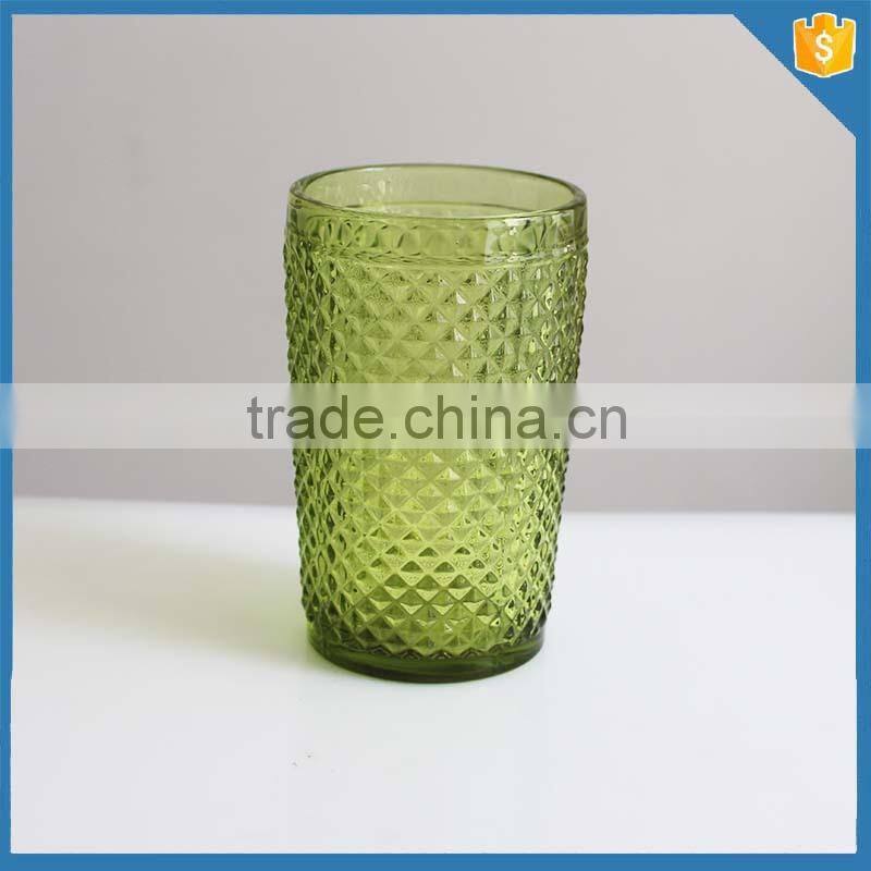 Restaurant supply Coloured drinking glass cup for water