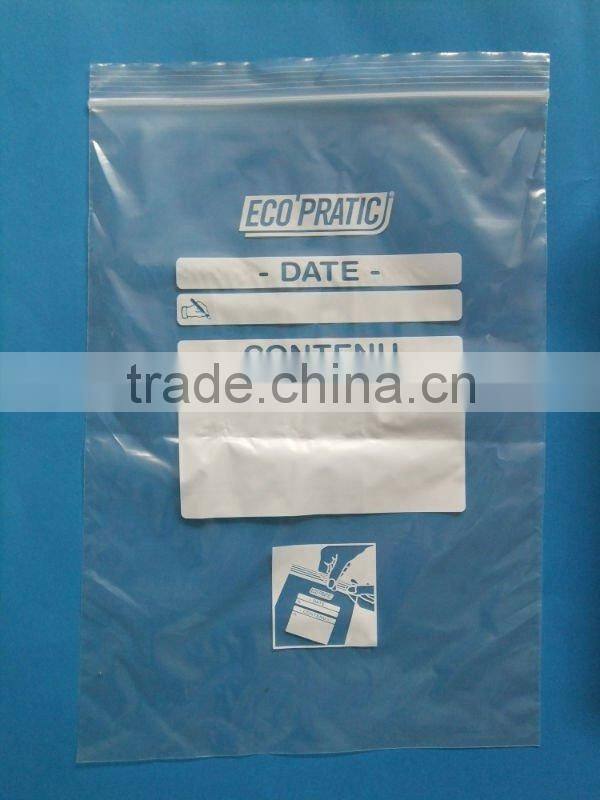 Plastic zipper food packaging bag for fruit