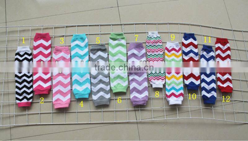100% COTTON Baby Leg Warmer Chevron Zig Zag Leg Warmers with Ruffles