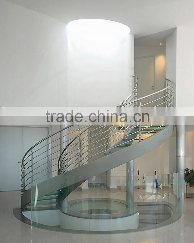Best Professional Project Factory For Indoor/Outdoor Removable Clear Glass Stair Balcony Stainless Steel Balustrade