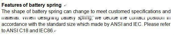 precision battery spring