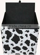 Stronger!! Grey PVC Leather folding storage ottoman