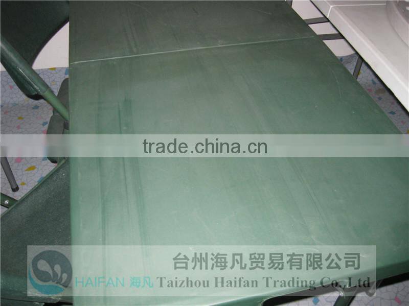 durable 122cmadjustable green troop plastic folding dining table and chair with lock/high quality plastic dining table for troop