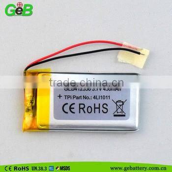 Attractive GEB 422550 rechargeable 3.7v 450mah li-po battery,