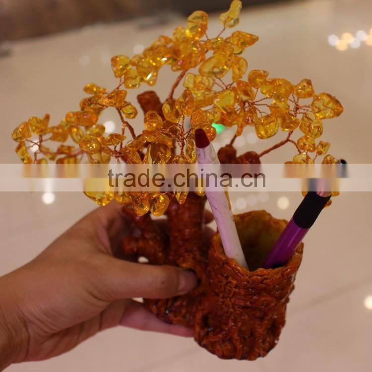 Wholesale natural rock citrine crystal tree