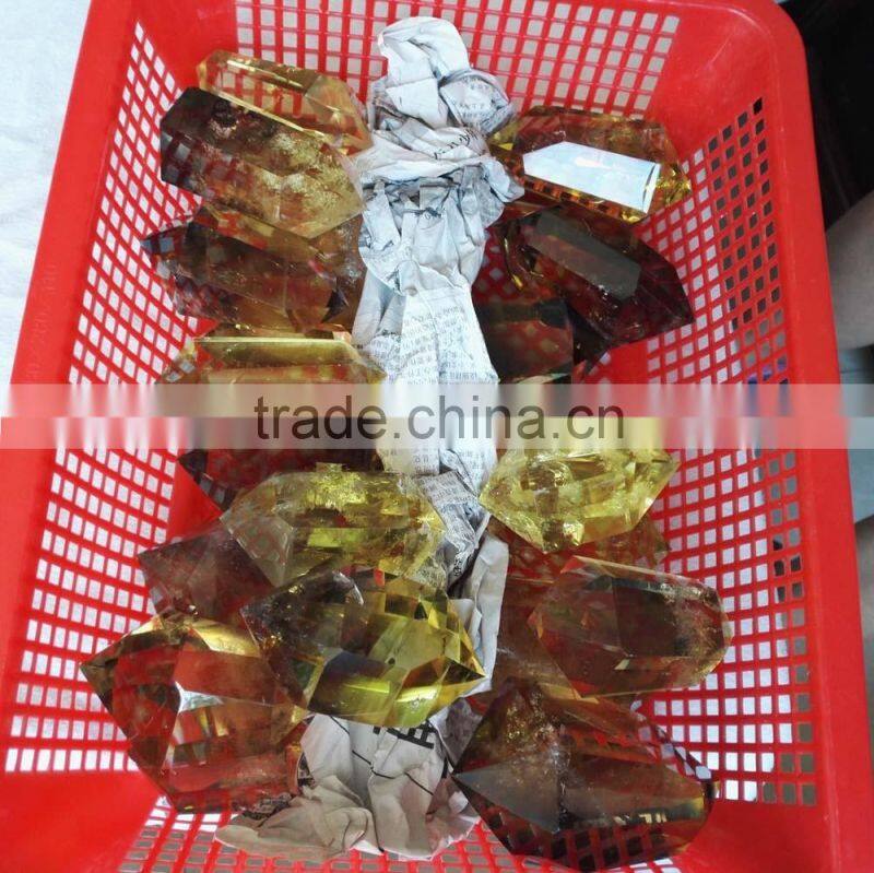 wholesale natural rock polished citrine quartz points for sale