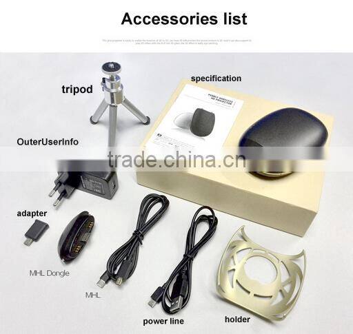 HOT SALE 1080P SUPPORTED 3D Mini Video Projector for Smart Phone