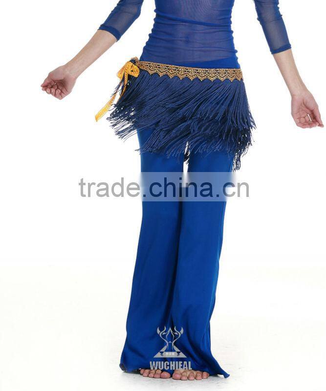 Cheap Comfortable Cotton Belly Dance Black Pants for Belly Dance Practice (QC10012)