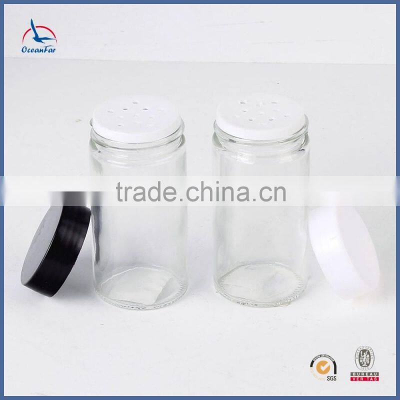 Hot Sale Bulk Decorative Spice Jars Plastic Lid Pepper Bottle