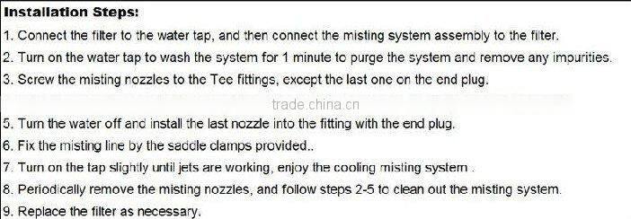 Watering and Irrigation Line, Patio Misting Line, Garden Misting Kits, Water Cooling Kits, Outdoor Cooling Kits