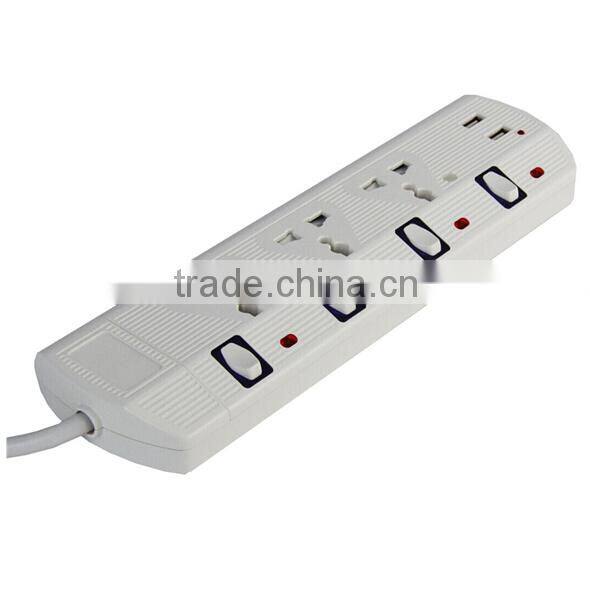 New design 2014 10-16A 250V 5way Extension electrical power strip