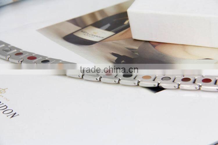 Hot sale fashion cool jewelry with energy elements stainless steel magnetic bracelets for women