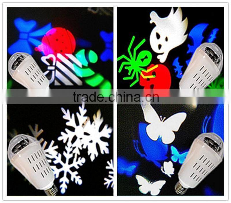 New Model Holiday Bulb Led E27 Revolving Lamp Moving Design