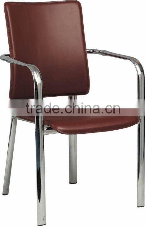 Arabic Style India Style red brown PVC Guest office Chair with arm rest A253-H01 Anqiao office chair factory