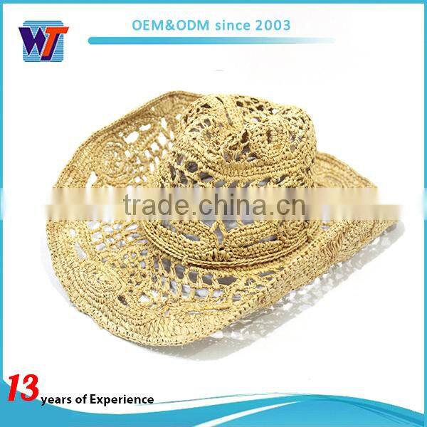 High quality summer beach straw bonnet hat