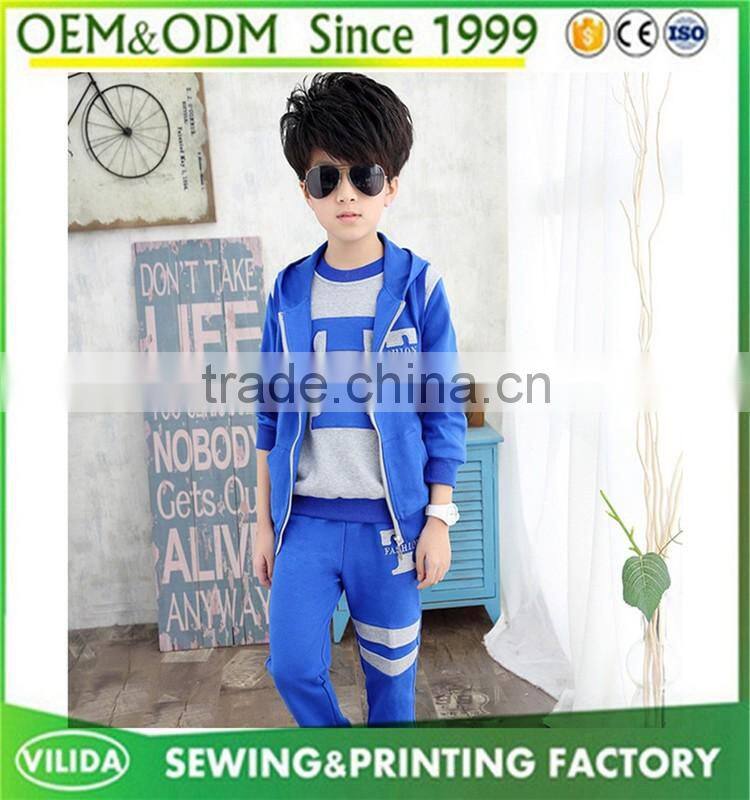 wholesale outdoor sportwear dry fit fastion kid's jacket tracksuit