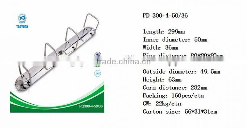 environmentally friendly office binding clip metal 4 ring mechanism