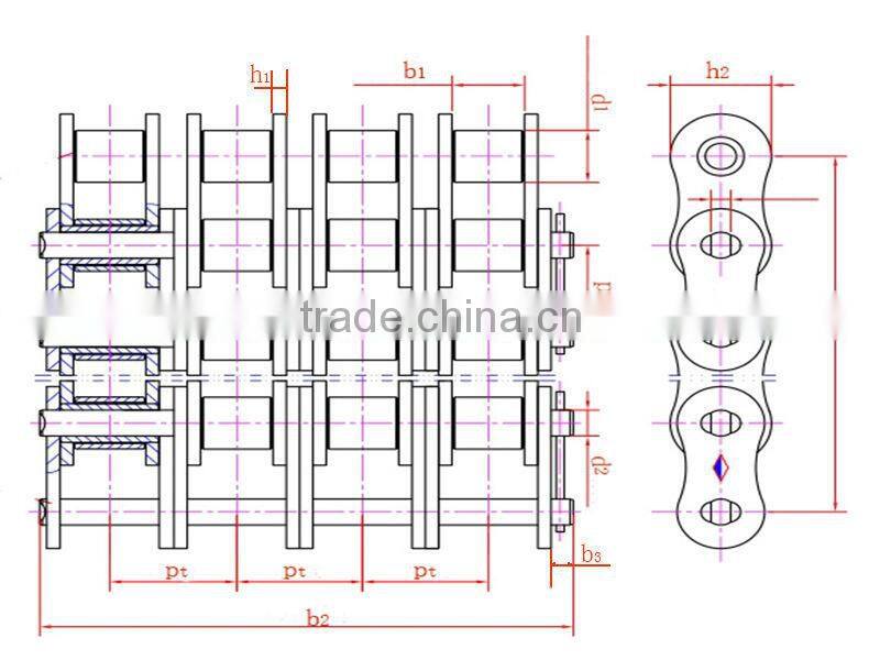 80-4 Short Pitch Heavy Duty Link Chain in China