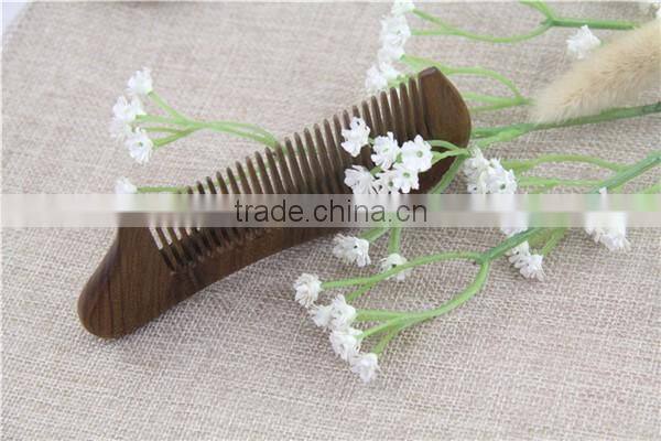 Fancy shape fish design wooden japanese comb