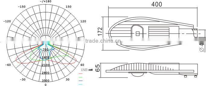 good price aluminum LED street light with 5 years warranty 30w led street light