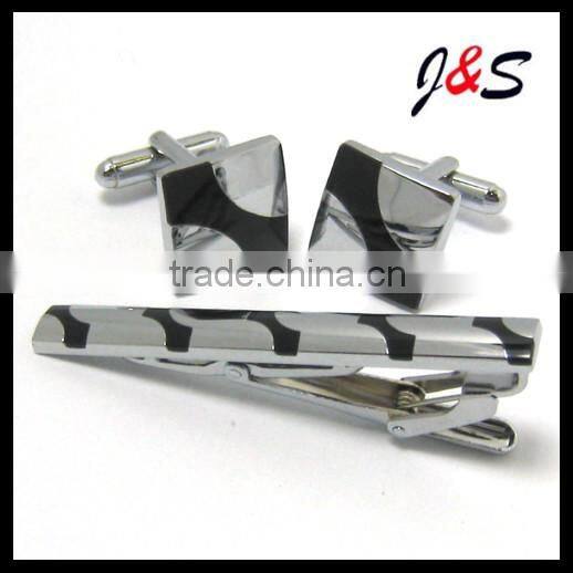 cufflinks and tie clip set engraved