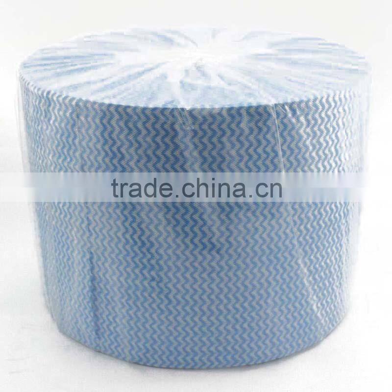Spunlace mesh nonwoven industrial wipers
