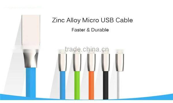 Zinc Alloy USB Data Charger Cable Cord Line for iPhone 6S 5S 5 6 Plus i Pad iPod