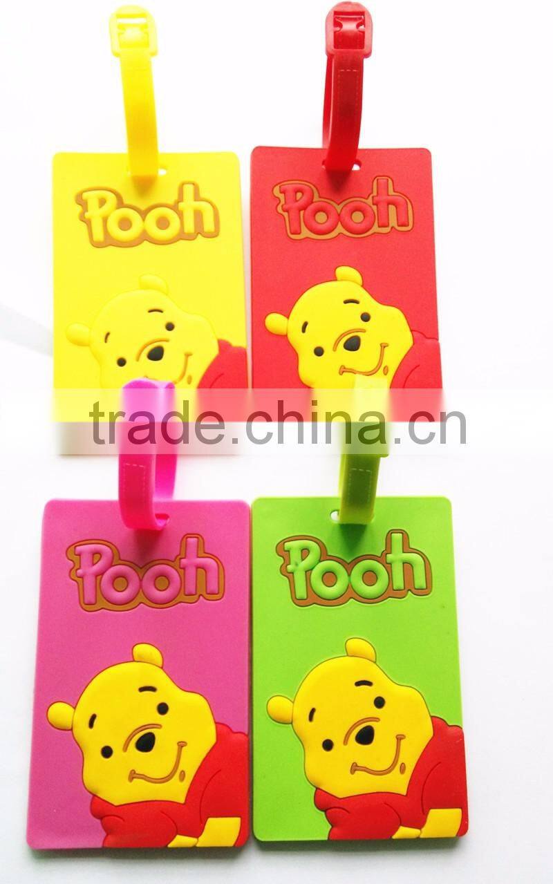PVC Luggage Tags Manufacture Animation Printed Cute Bag Tags Wholesale