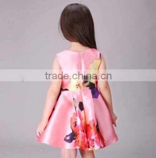 2016 baby girls kids party wear dresses factory direct flower summer dresses for kids
