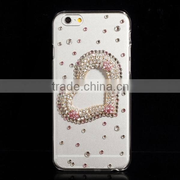 Handmade crystal bling bling rhinestone case for iphone 6