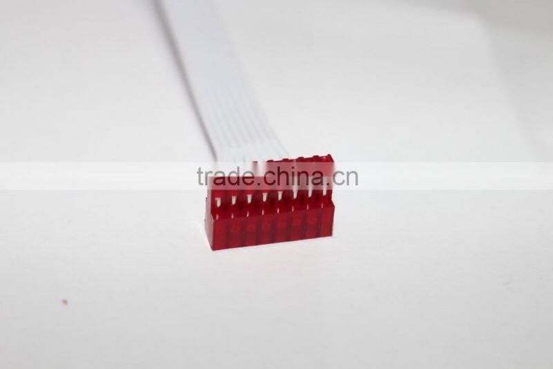KSM electrical cable assemble Custom Flat Ribbon Cable Assembly with Micro Match 1.27mm Red IDC Socket and Red IDC Socket