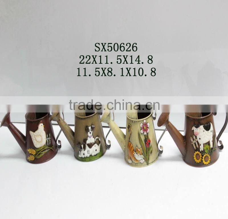 2014 Popular colorful metal garden hanging flower pot