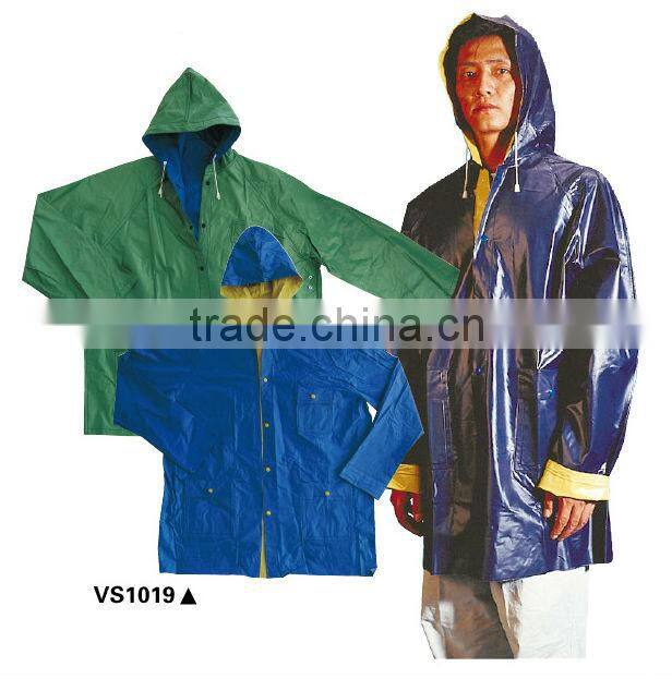 pvc/polyester 0.35mm rainsuit