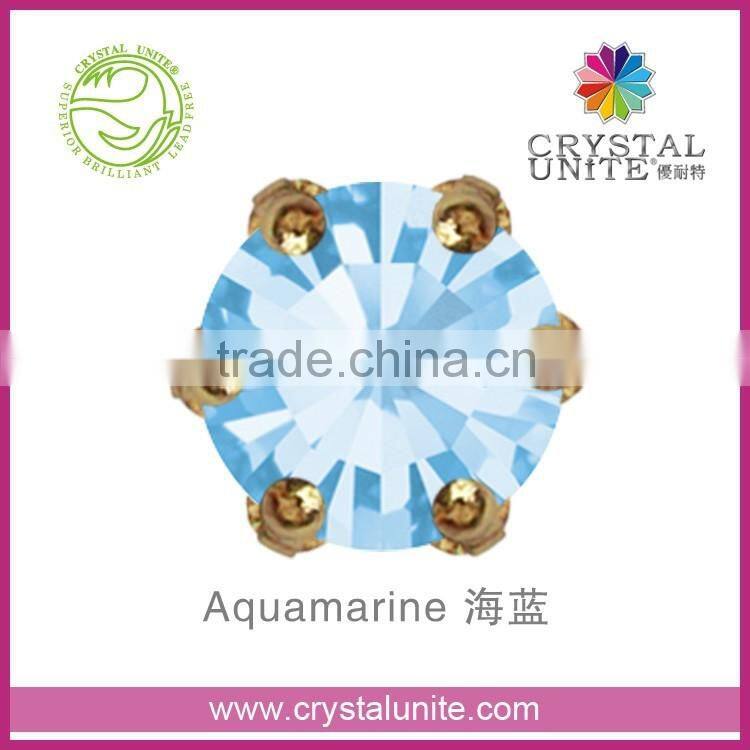 U1038CS Glass Chaton in Crown Setting for dress
