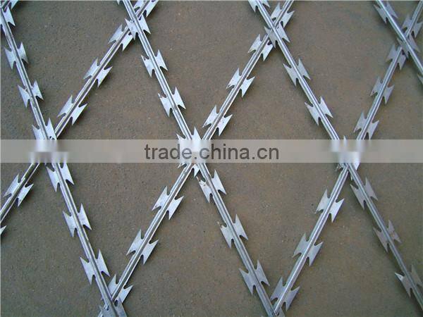 galvanized razor barbed wire and steel razor barbed wire