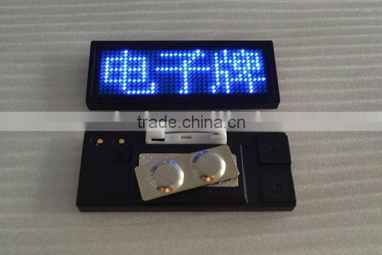 Sinoela Halloween LED flashing name badge custom mini badges tin star light-up badges scrolling led name badge