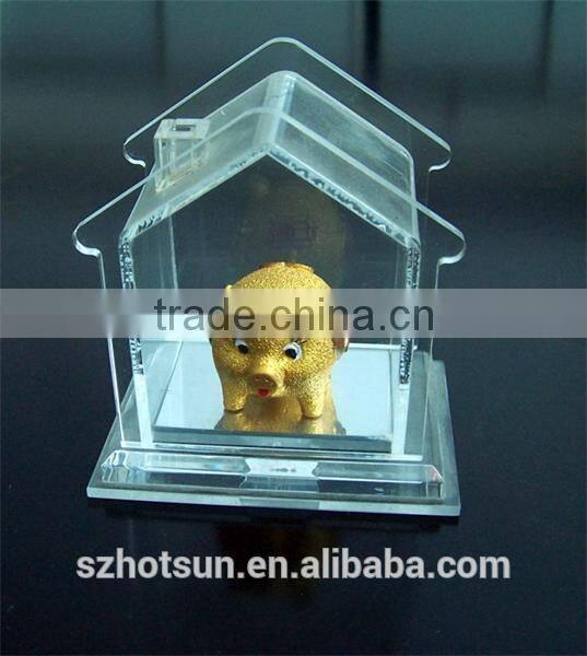 acrylic/plastic/Plexiglass/Perspex/PMMA material acrylic gold pig display box