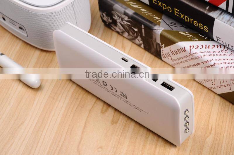 Free sample & logo built-in portable High capacity 15000mah power bank