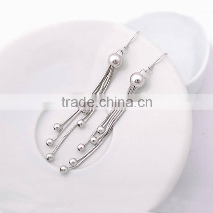 2015 new trend tassel earrings !beads earrings ! 18k gold jewelry wholesale earrings !