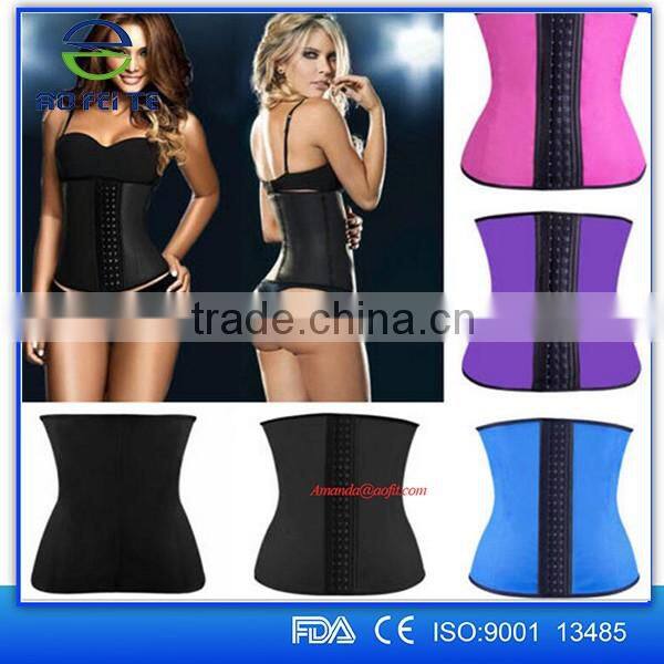 2016 Blue waist trainer shaper slimming waist corsets