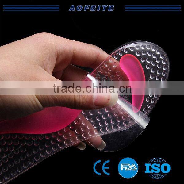 2 Pair Silicone Gel Non-Slip Arch Support Pads Shoe Heel Silicone Insole Cushion
