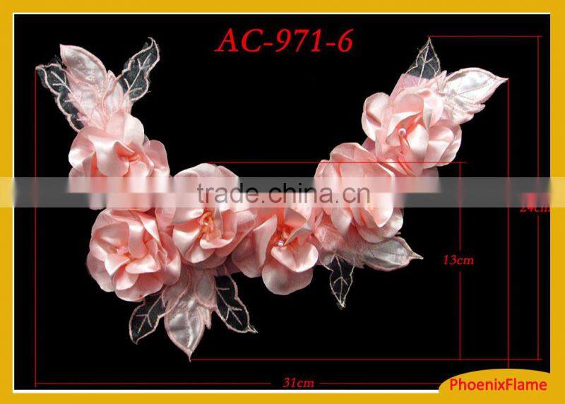 Fancy silk chiffon flower trim AC-971