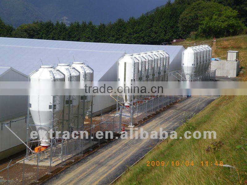 Fiberglass grain storage silo of poultry equipment