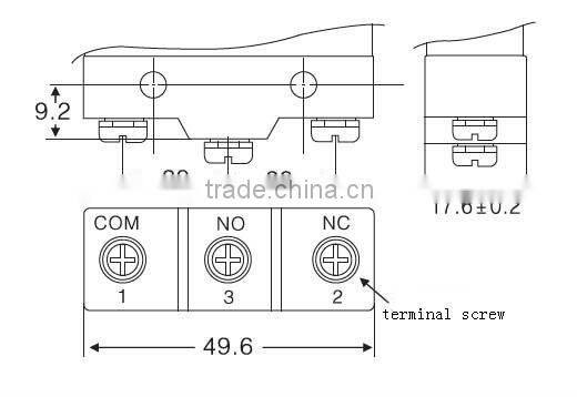 cross roller lever micro switch snap action switch RZ-15GW54S-B3