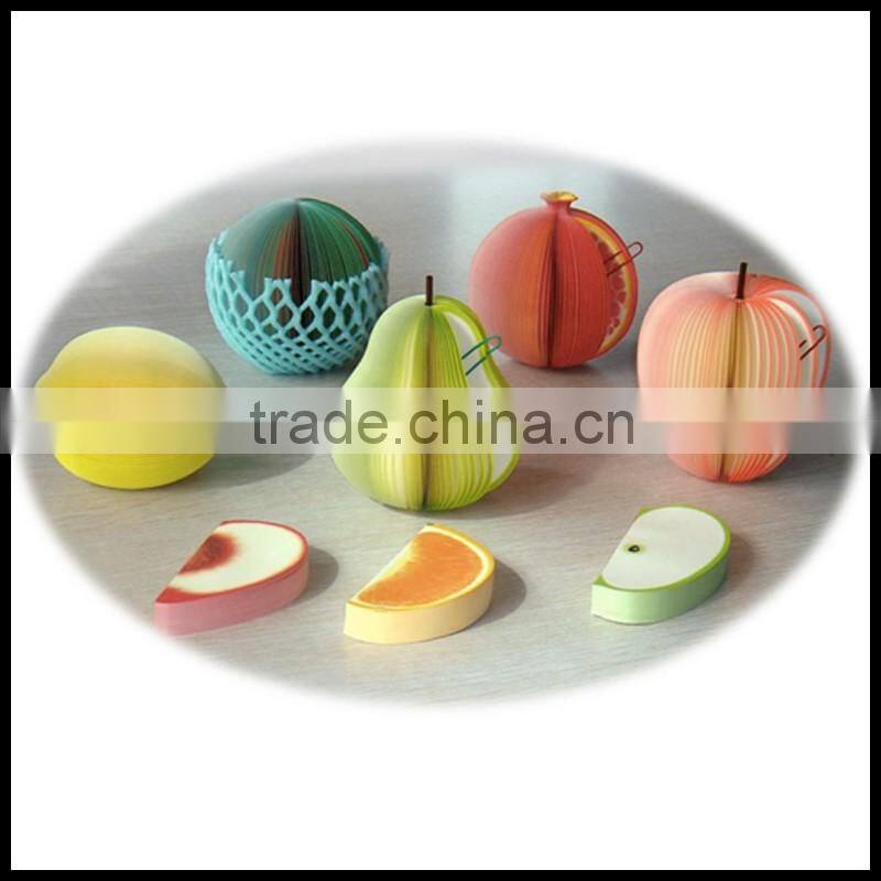 New arrive design promotional office gift Fruit shape sticky notes with different size