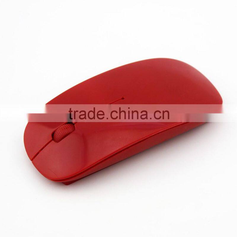 5 colors Ultra-thin Wireless mouse 2.4 GHZ usb Mouse Flat Optical Mouse
