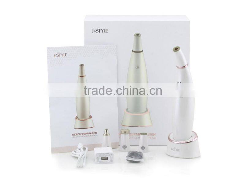 Salon and home used Microdermabrasion with changeable diamond tips